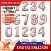 Ew16 Inch Small Number Balloon 0-9 Wedding Wedding Room Baby Birthday Party Decoration Aluminum Foil Golden Balloon