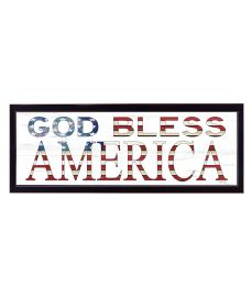 "God Bless America" by Cindy Jacobs, Ready to Hang Framed Print, Black Frame