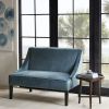 44" Settee,Polyester Fabric Rich Upholstery Modern Style For Living room,Blue