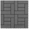 Gray 11 pcs 11.8"x11.8" Decking Tiles WPC 11 ft²