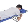 Folding Sun Lounger with Head Cushion Powder-coated Steel Blue