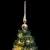 Artificial Christmas Tree 150 LEDs&Ball Set&Flocked Snow 59.1"