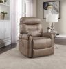 Classic Rolled Arm Power Lift-Chair Recliner - Heat, Adjustable Massage - Plush Seating, High-Grade Polyester Fabric