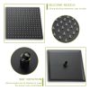 Shower System with Waterfall Tub Spout,10 Inch Wall Mounted Square Shower System with Rough-in Valve, Oil Rubber Bronze