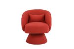 Swivel Accent Chair Armchair, Round Barrel Chair in Fabric for Living Room Bedroom(Orange)