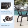 Outdoor Cast Aluminum Side Table for Garden Porch Balcony