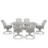 Modern Outdoor 7-Piece Aluminum Dining Set, Basalt