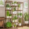 Multi-tier Wooden Plant Stand 11 Potted Flower Display Shelf Rack Vase Holder for Patio Balcony Garden