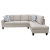 Grey White Flannel Living Room Sofa