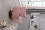 Classic Mid-Century 360-degree Swivel Accent Chair, Pink Linen