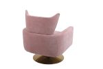 Classic Mid-Century 360-degree Swivel Accent Chair, Pink Linen