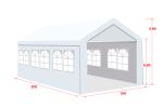 10'x20' Heavy Duty Carport Gazebo, Canopy Garage, Car Shelter with windows