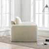 Modern Style Chenille Oversized Armchair Accent Chair Single Sofa Lounge Chair 38.6'' W for Living Room, Bedroom,Cream