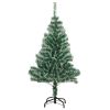 Artificial Christmas Tree 150 LEDs&Ball Set&Flocked Snow 59.1"