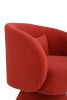 Swivel Accent Chair Armchair, Round Barrel Chair in Fabric for Living Room Bedroom(Orange)