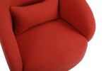 Swivel Accent Chair Armchair, Round Barrel Chair in Fabric for Living Room Bedroom(Orange)