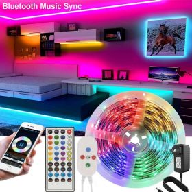 Led Strip Lights 5050 RGB Bluetooth Room Light Color Changing with Remote (Option: 10m/32.8FT)