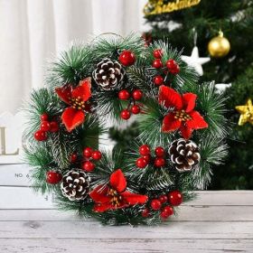 Christmas Decorations for Home Hanging Stairs Garland Wall Hanging (Color: dark gray)