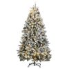 Artificial Hinged Christmas Tree 300 LEDs & Ball Set 82.7"