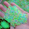 2000pcs/bag Glow In Dark Artificial Stone Gardening Aquarium Landscape Fluorescent Small Stone Vase Hourglass Luminous Sand Fluorescent Particles 50g