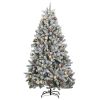 Artificial Hinged Christmas Tree 300 LEDs & Ball Set 82.7"