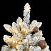 Artificial Hinged Christmas Tree 300 LEDs & Ball Set 82.7"