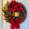 Christmas decorations Scene decoration props Jesus Christmas wreath door hanging