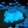 Outdoor Luminous Stones 100Pcs Glow in The Dark Pebbles Garden Moonlight Stones