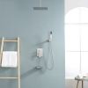 Lordear 12 Inch 3-Spray Shower System With Square Ceiling Mounted Adjustable Shower Head And Handheld Shower With Hose