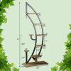 6-Tier 9 Potted Metal Plant Stand Holder Display Shelf with Hook