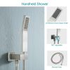 Lordear 12 Inch 3-Spray Shower System With Square Ceiling Mounted Adjustable Shower Head And Handheld Shower With Hose