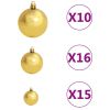 Artificial Hinged Christmas Tree 300 LEDs & Ball Set 82.7"